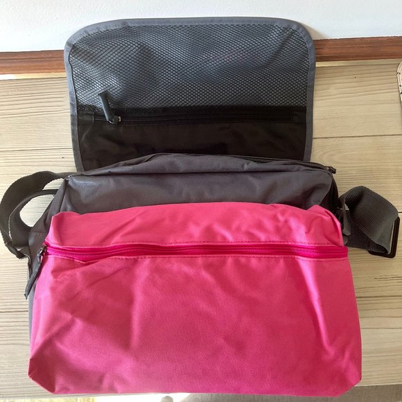 Vogue Canvas Grey and Pink Bag - Picture 3 of 6